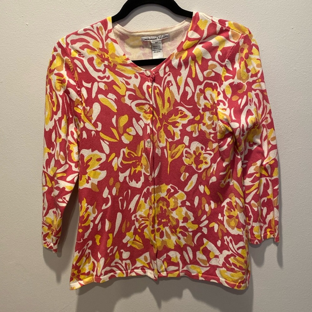 Marina Luna Cardigan sweater women size Medium